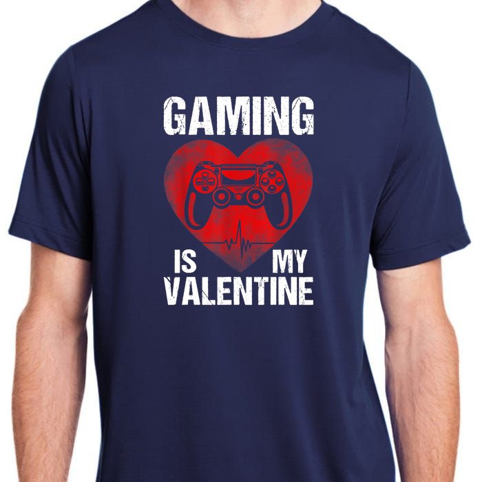 Gamer Gaming Is My Valentine Boys Teen Valentines Adult ChromaSoft Performance T-Shirt