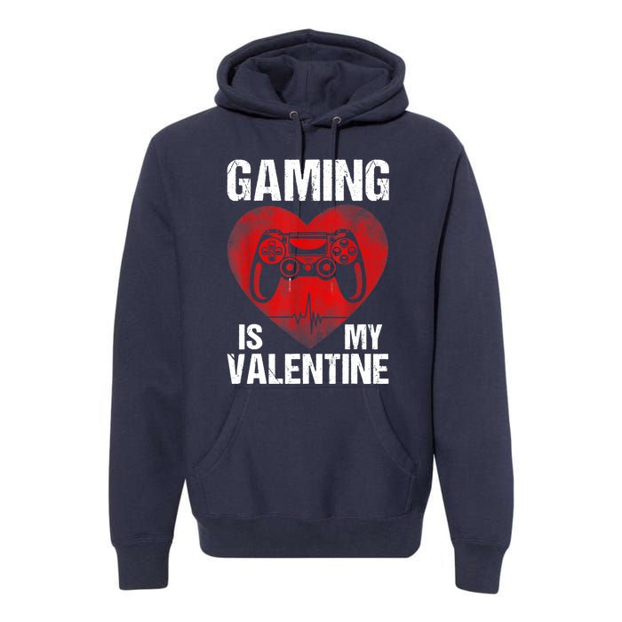 Gamer Gaming Is My Valentine Boys Teen Valentines Premium Hoodie