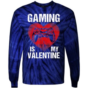 Gamer Gaming Is My Valentine Boys Teen Valentines Tie-Dye Long Sleeve Shirt