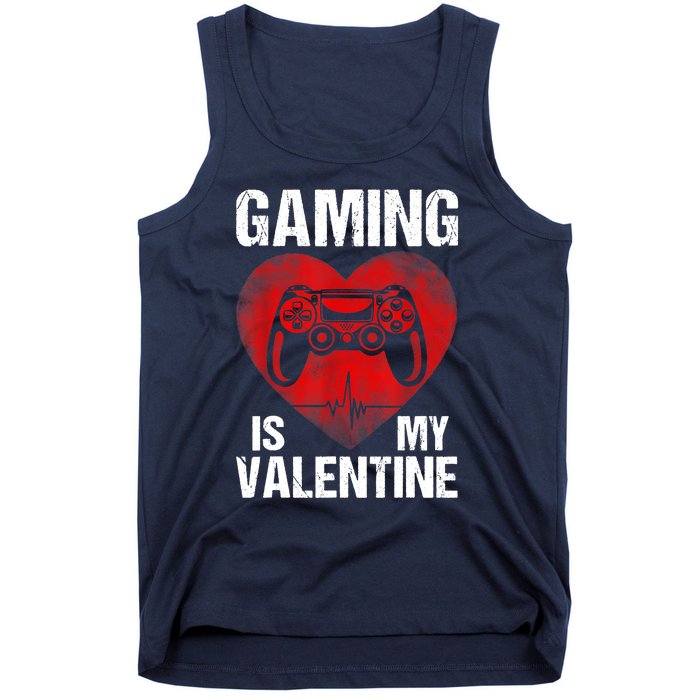 Gamer Gaming Is My Valentine Boys Teen Valentines Tank Top