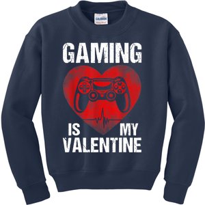 Gamer Gaming Is My Valentine Boys Teen Valentines Kids Sweatshirt