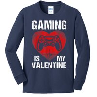 Gamer Gaming Is My Valentine Boys Teen Valentines Kids Long Sleeve Shirt