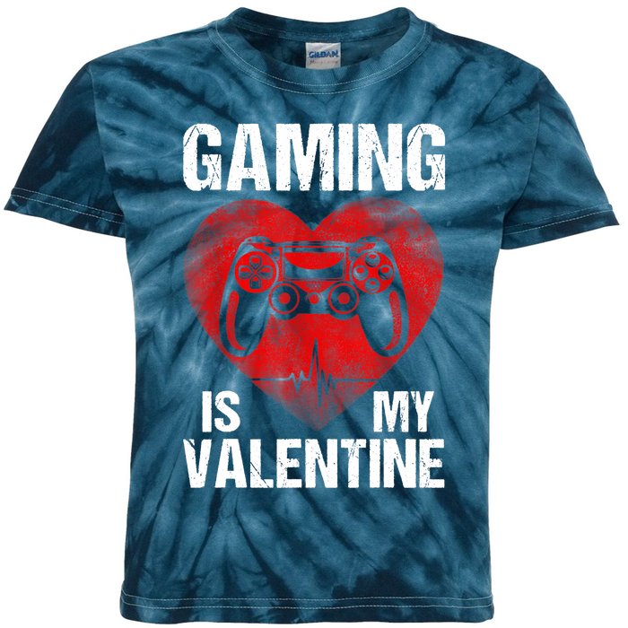 Gamer Gaming Is My Valentine Boys Teen Valentines Kids Tie-Dye T-Shirt