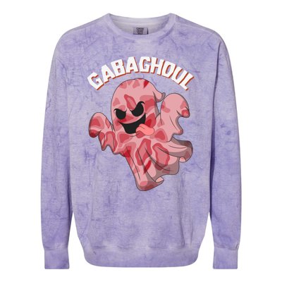 Gabaghoul Ghost Italian Ham Halloween Gabagool Parody Gift Colorblast Crewneck Sweatshirt