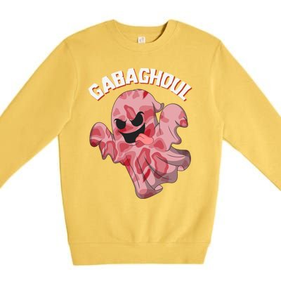 Gabaghoul Ghost Italian Ham Halloween Gabagool Parody Gift Premium Crewneck Sweatshirt