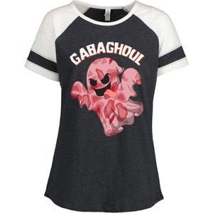 Gabaghoul Ghost Italian Ham Halloween Gabagool Parody Gift Enza Ladies Jersey Colorblock Tee