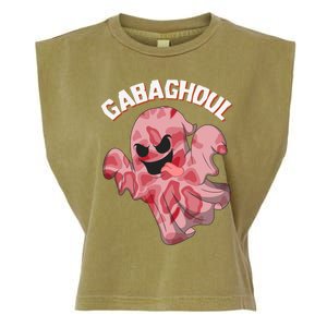 Gabaghoul Ghost Italian Ham Halloween Gabagool Parody Gift Garment-Dyed Women's Muscle Tee