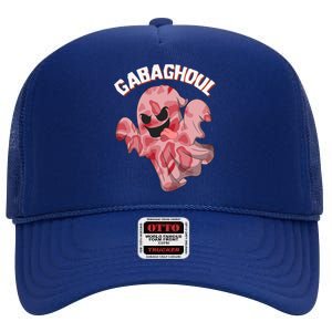 Gabaghoul Ghost Italian Ham Halloween Gabagool Parody Gift High Crown Mesh Back Trucker Hat