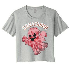 Gabaghoul Ghost Italian Ham Halloween Gabagool Parody Gift Women's Crop Top Tee