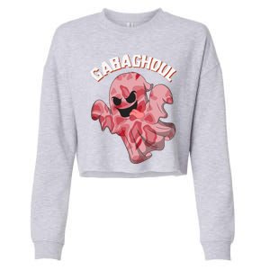 Gabaghoul Ghost Italian Ham Halloween Gabagool Parody Gift Cropped Pullover Crew