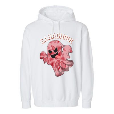 Gabaghoul Ghost Italian Ham Halloween Gabagool Parody Gift Garment-Dyed Fleece Hoodie