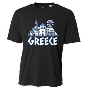 Greece Greek Island Vacation Souvenir Santorini Myconos Kos Cooling Performance Crew T-Shirt