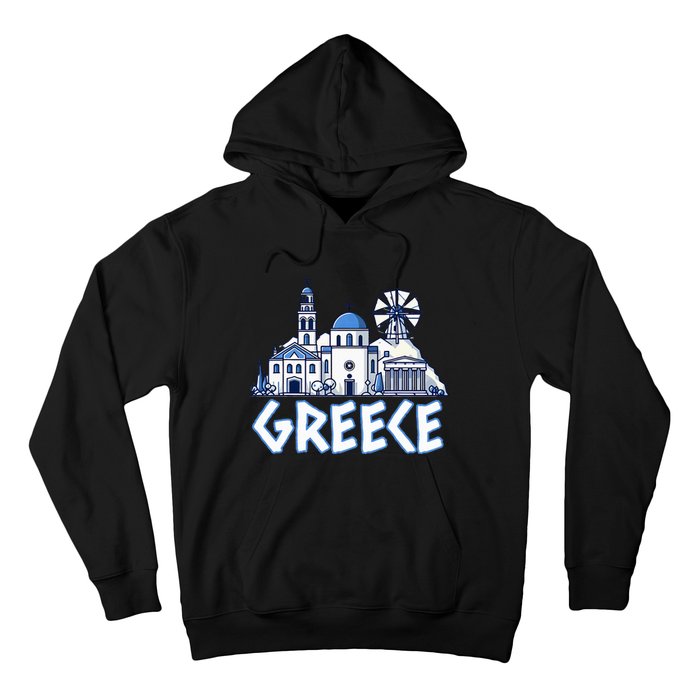 Greece Greek Island Vacation Souvenir Santorini Myconos Kos Hoodie