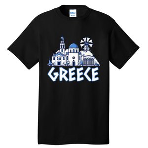 Greece Greek Island Vacation Souvenir Santorini Myconos Kos Tall T-Shirt