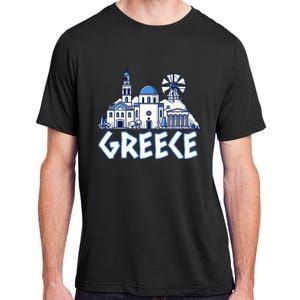 Greece Greek Island Vacation Souvenir Santorini Myconos Kos Adult ChromaSoft Performance T-Shirt