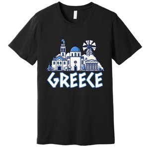 Greece Greek Island Vacation Souvenir Santorini Myconos Kos Premium T-Shirt