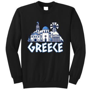 Greece Greek Island Vacation Souvenir Santorini Myconos Kos Tall Sweatshirt