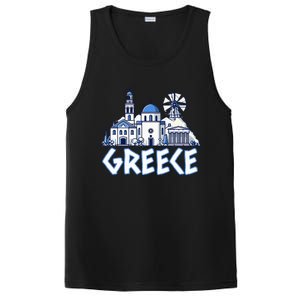 Greece Greek Island Vacation Souvenir Santorini Myconos Kos PosiCharge Competitor Tank