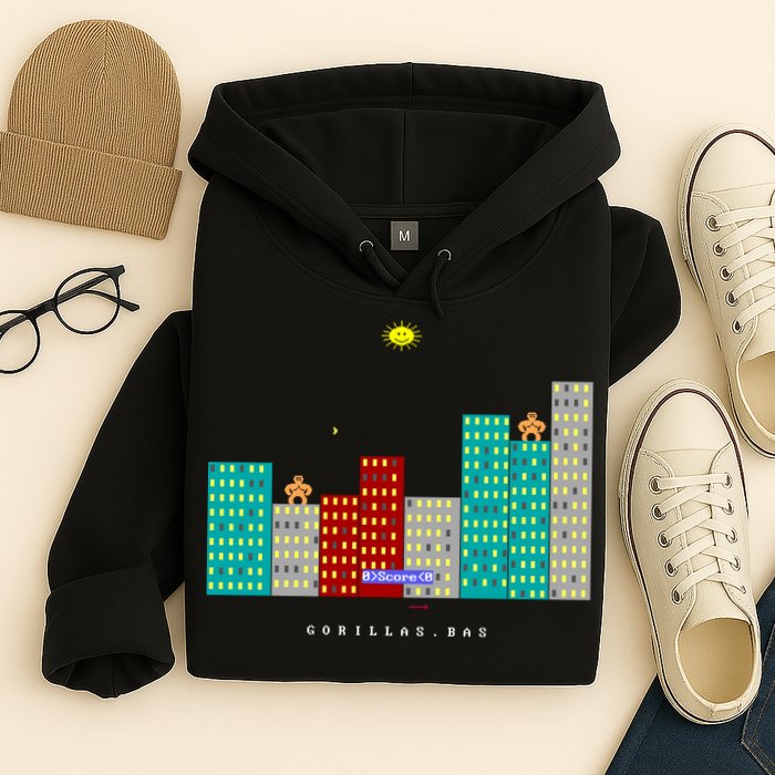Gorillas.Bas Game In Qbasic Or Quickbasic Fanart Hoodie