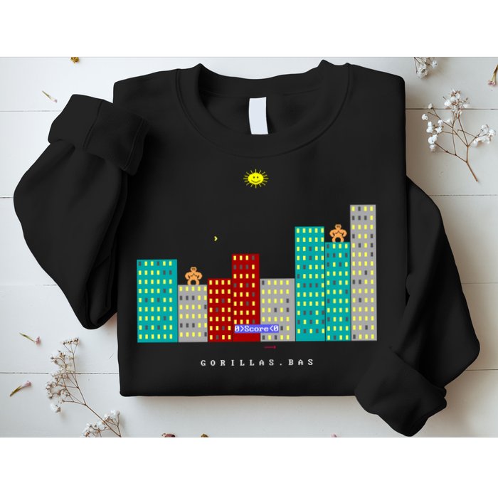 Gorillas.Bas Game In Qbasic Or Quickbasic Fanart Sweatshirt
