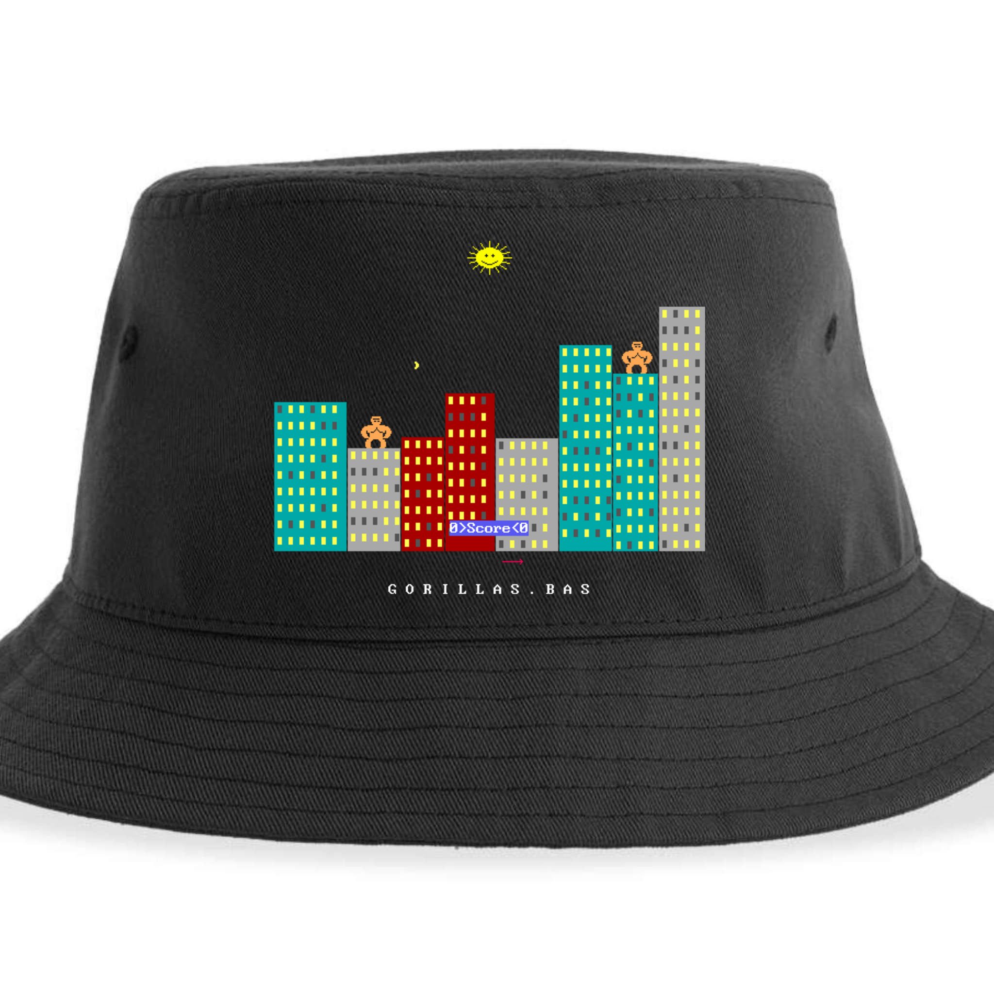 Gorillas.Bas Game In Qbasic Or Quickbasic Fanart Sustainable Bucket Hat