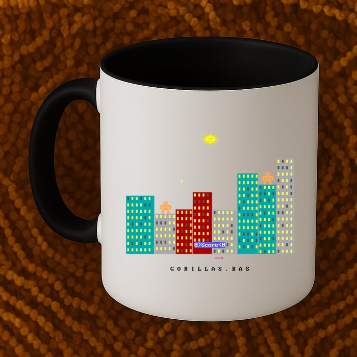 Gorillas.Bas Game In Qbasic Or Quickbasic Fanart Mug