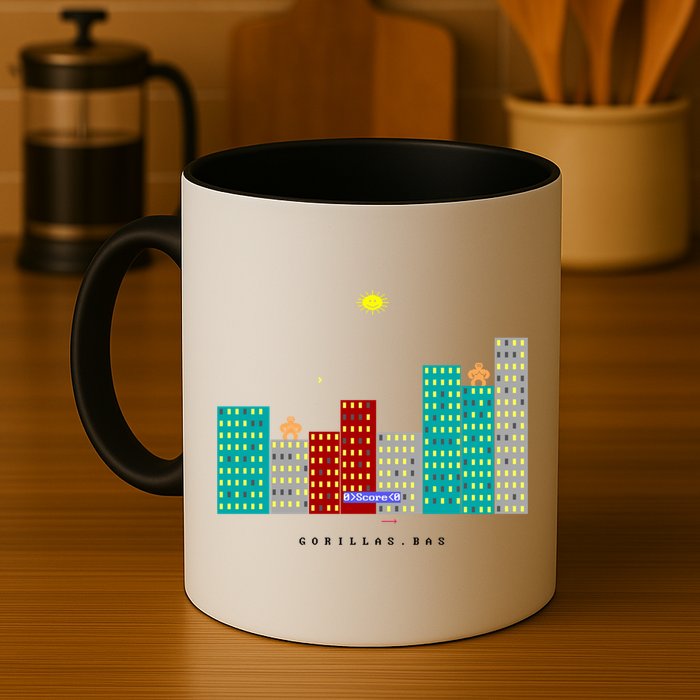 Gorillas.Bas Game In Qbasic Or Quickbasic Fanart Mug