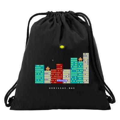 Gorillas.Bas Game In Qbasic Or Quickbasic Fanart Drawstring Bag