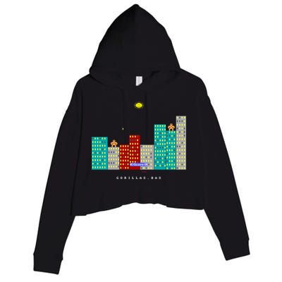 Gorillas.Bas Game In Qbasic Or Quickbasic Fanart Crop Fleece Hoodie