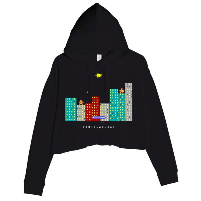Gorillas.Bas Game In Qbasic Or Quickbasic Fanart Crop Fleece Hoodie
