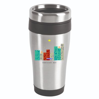 Gorillas.Bas Game In Qbasic Or Quickbasic Fanart 16oz Travel Tumbler