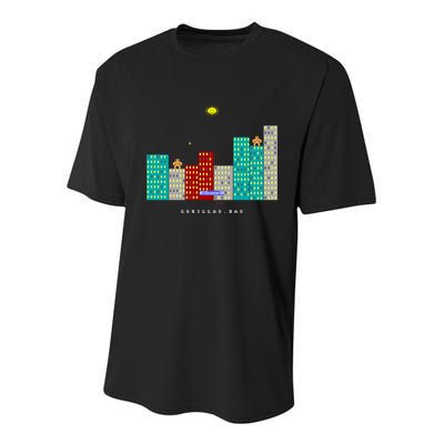 Gorillas.Bas Game In Qbasic Or Quickbasic Fanart Youth Performance Sprint T-Shirt