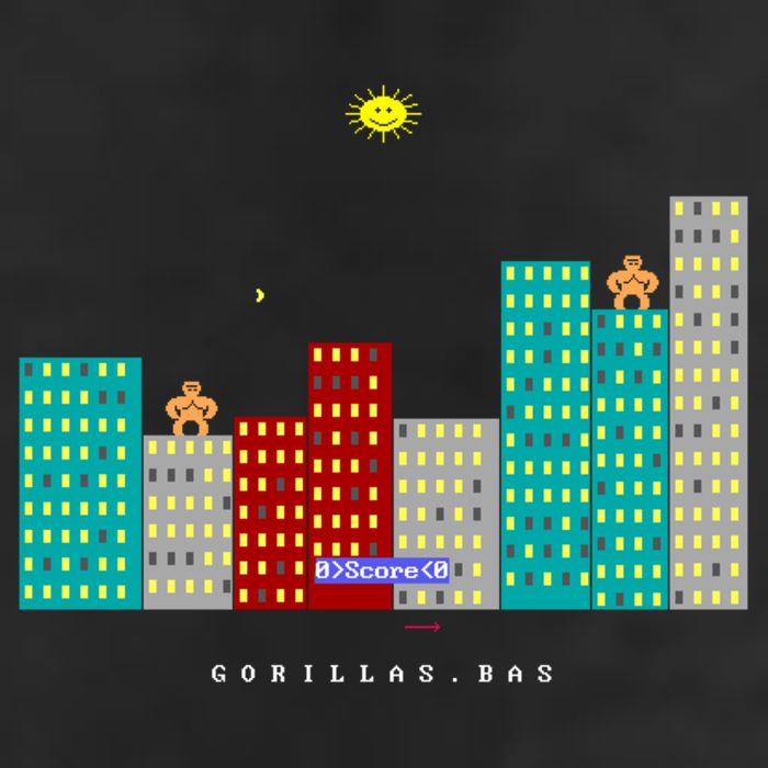 Gorillas.Bas Game In Qbasic Or Quickbasic Fanart 25L Jumbo Tote