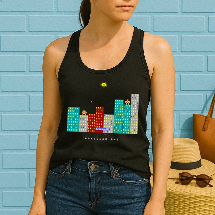 Gorillas.Bas Game In Qbasic Or Quickbasic Fanart Womens Tank Top