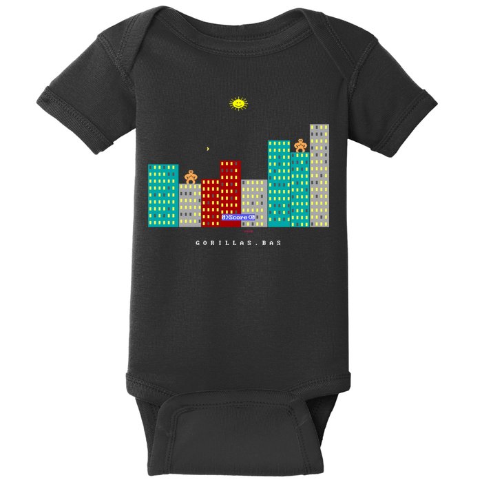 Gorillas.Bas Game In Qbasic Or Quickbasic Fanart Baby Bodysuit