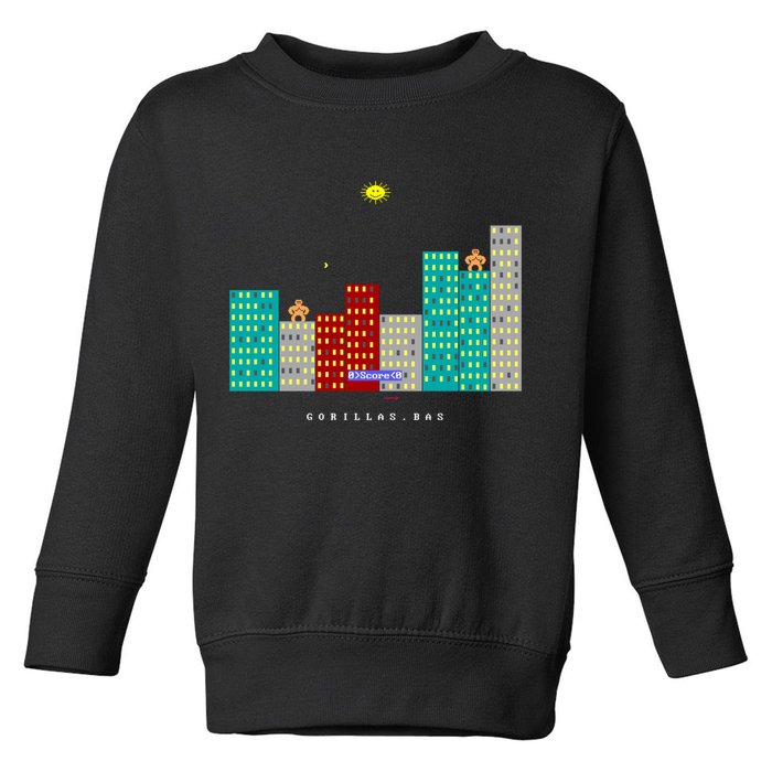 Gorillas.Bas Game In Qbasic Or Quickbasic Fanart Toddler Sweatshirt