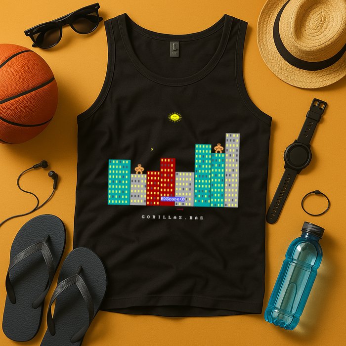 Gorillas.Bas Game In Qbasic Or Quickbasic Fanart Tank Top