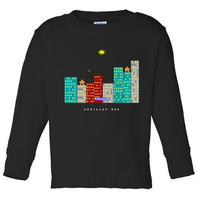 Gorillas.Bas Game In Qbasic Or Quickbasic Fanart Toddler Long Sleeve Shirt