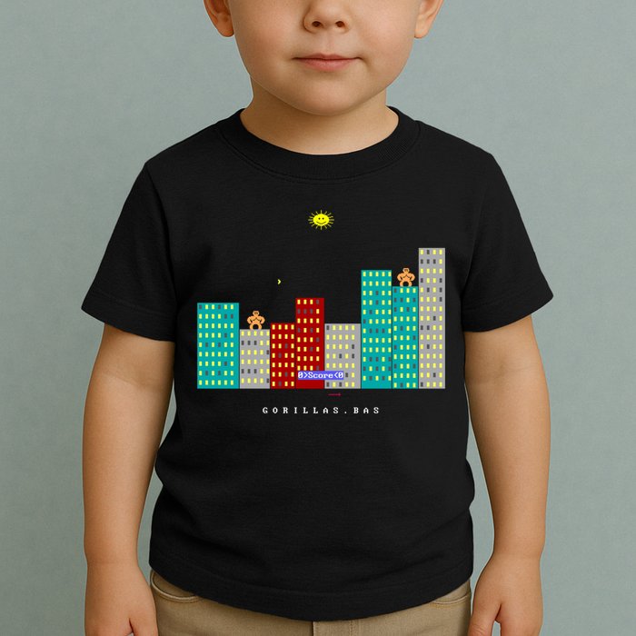 Gorillas.Bas Game In Qbasic Or Quickbasic Fanart Toddler T-Shirt