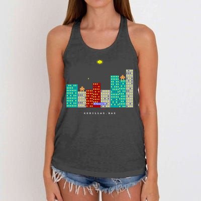 Gorillas.Bas Game In Qbasic Or Quickbasic Fanart Women's Knotted Racerback Tank