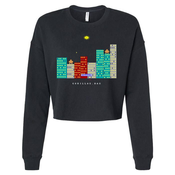 Gorillas.Bas Game In Qbasic Or Quickbasic Fanart Cropped Pullover Crew