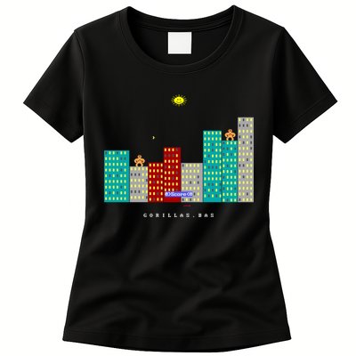 Gorillas.Bas Game In Qbasic Or Quickbasic Fanart Womens T-Shirt