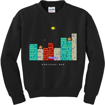 Gorillas.Bas Game In Qbasic Or Quickbasic Fanart Kids Sweatshirt
