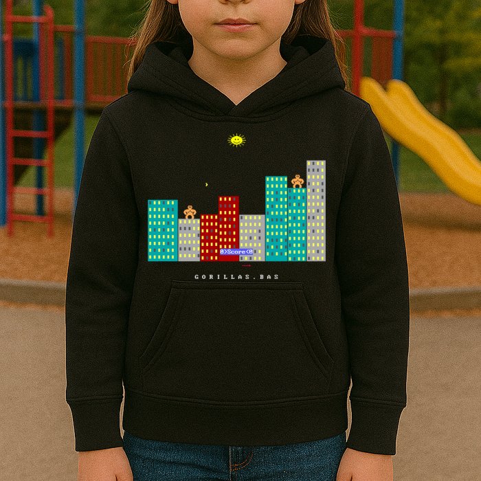 Gorillas.Bas Game In Qbasic Or Quickbasic Fanart Kids Hoodie