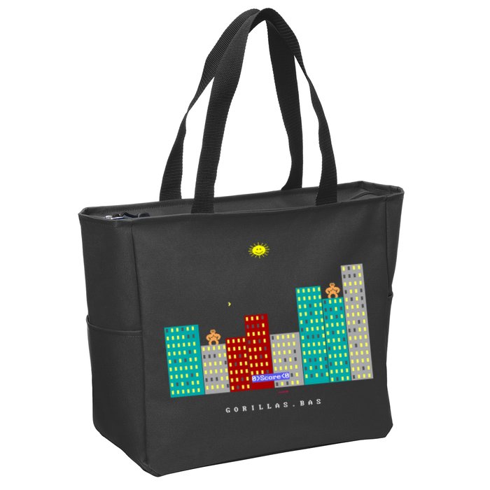 Gorillas.Bas Game In Qbasic Or Quickbasic Fanart Zip Tote Bag