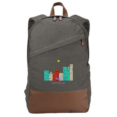 Gorillas.Bas Game In Qbasic Or Quickbasic Fanart Cotton Canvas Backpack