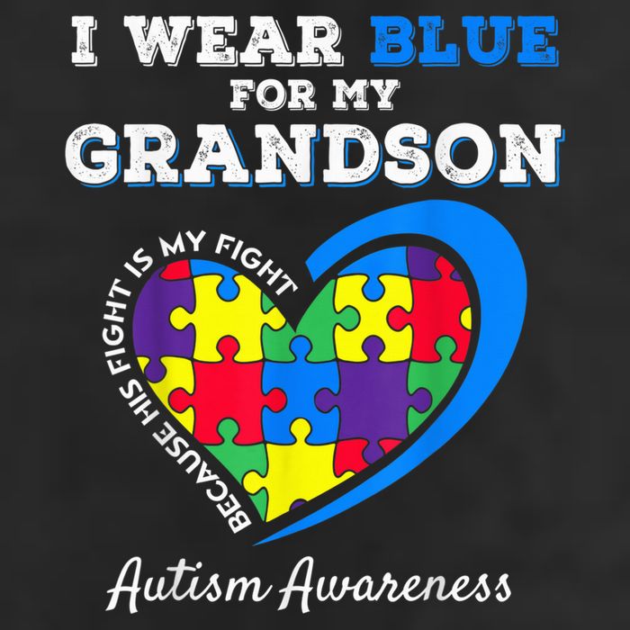 Grandma Grandpa I Wear Blue For My Grandson Autism Awareness Cool Comfort Performance Bucket Hat