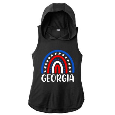 Georgia Gift I Love Georgia Usa Funny Gift Ladies PosiCharge Tri-Blend Wicking Draft Hoodie Tank