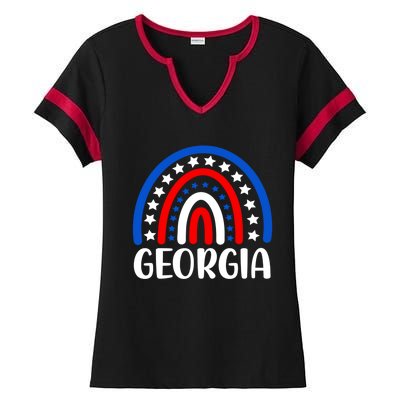 Georgia Gift I Love Georgia Usa Funny Gift Ladies Halftime Notch Neck Tee