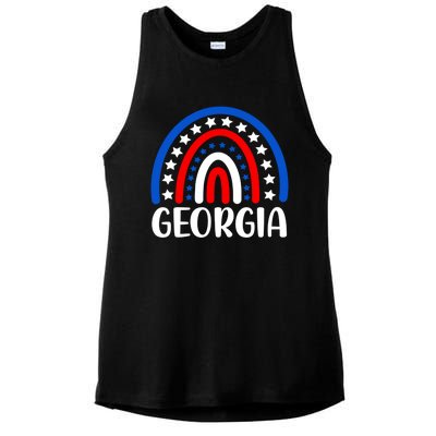 Georgia Gift I Love Georgia Usa Funny Gift Ladies PosiCharge Tri-Blend Wicking Tank